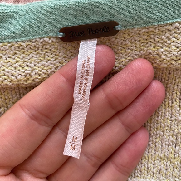 Free people lime cropped sweater - Picture 3 of 6